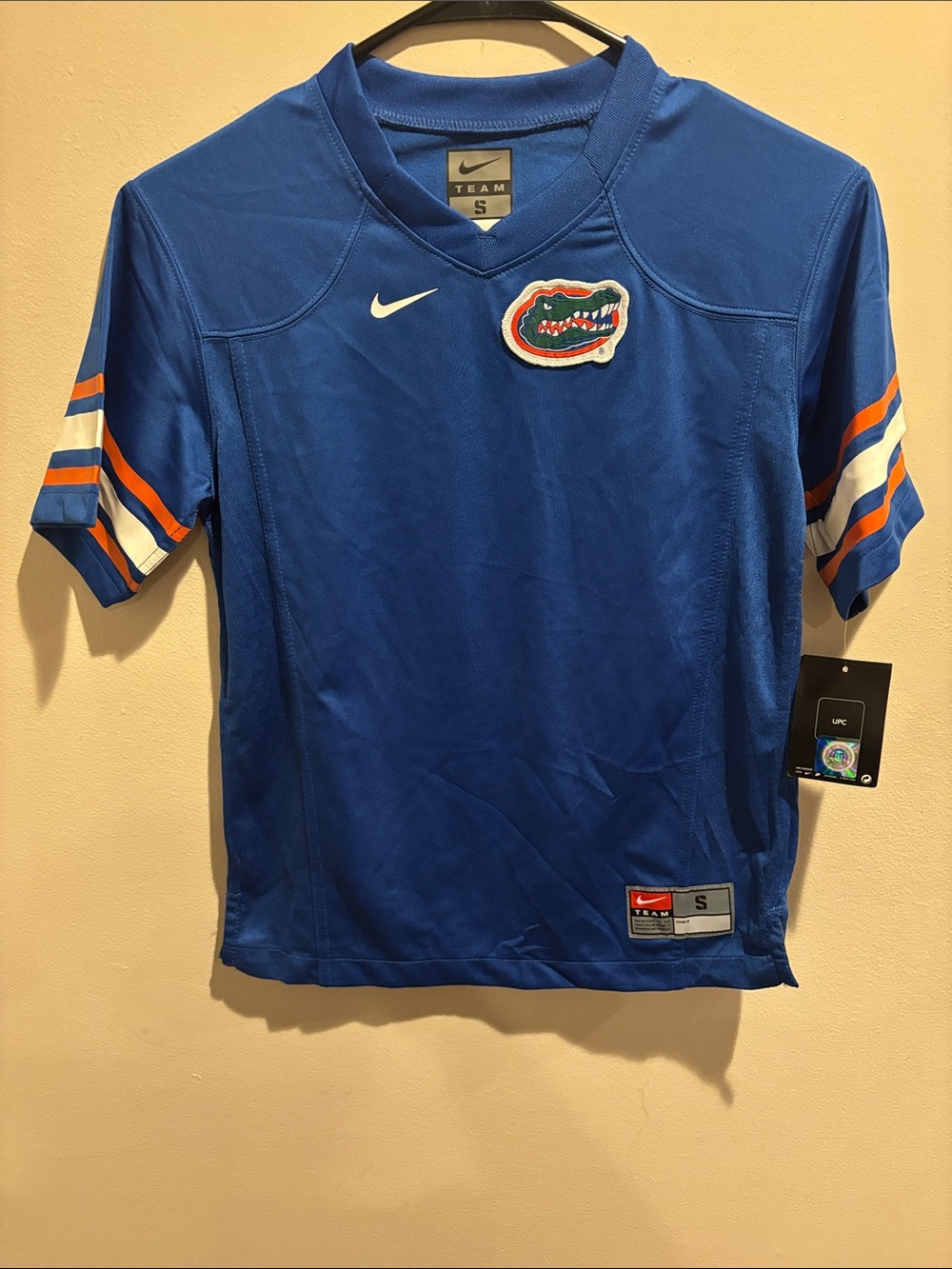 Nike Blue Florida Gators Short Sleeve Jersey with Orange & White Accents